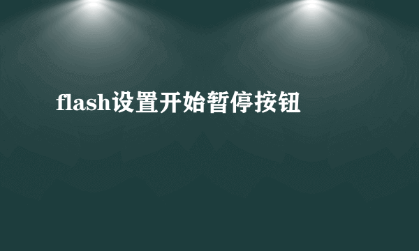 flash设置开始暂停按钮