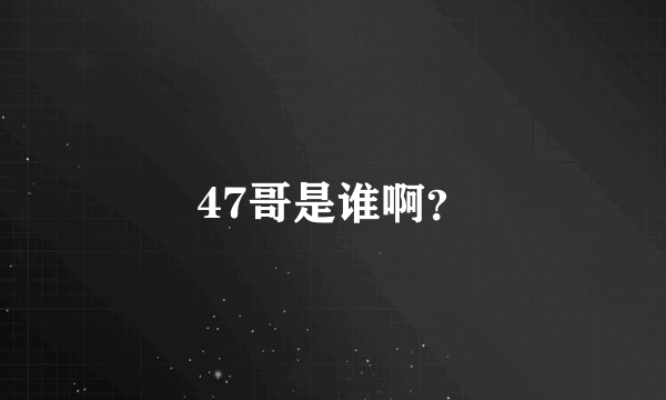 47哥是谁啊？