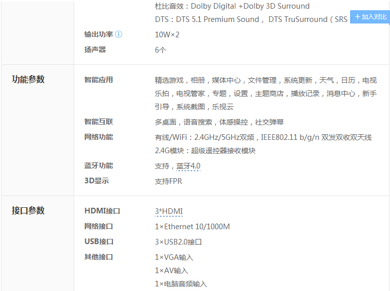 乐视x60s电视长多少