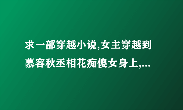 求一部穿越小说,女主穿越到慕容秋丞相花痴傻女身上,后来成为皇后