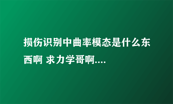 损伤识别中曲率模态是什么东西啊 求力学哥啊....