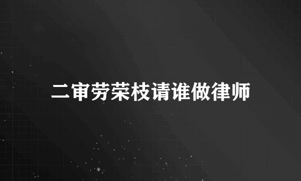 二审劳荣枝请谁做律师