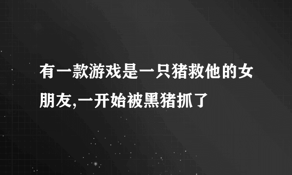 有一款游戏是一只猪救他的女朋友,一开始被黑猪抓了