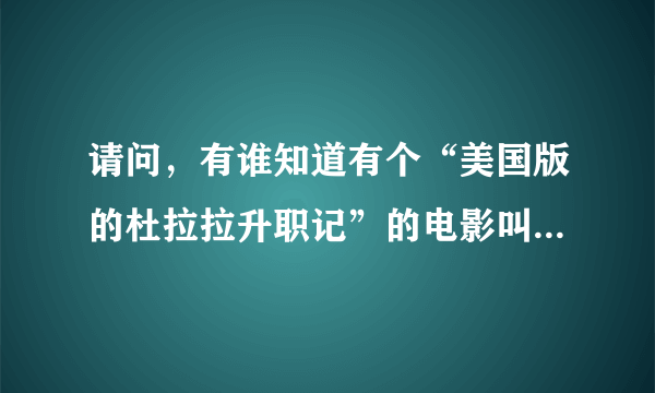 请问，有谁知道有个“美国版的杜拉拉升职记”的电影叫什么名字？