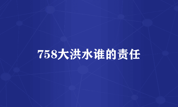 758大洪水谁的责任