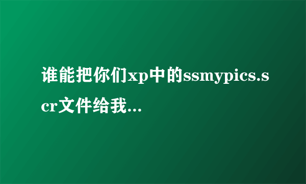 谁能把你们xp中的ssmypics.scr文件给我发一份啊