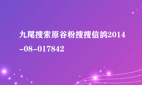 九尾搜索原谷粉搜搜信鸽2014-08-017842