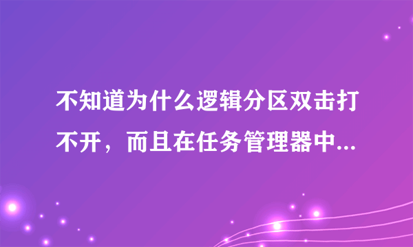 不知道为什么逻辑分区双击打不开，而且在任务管理器中会出现一个niu.exe的这么个东西