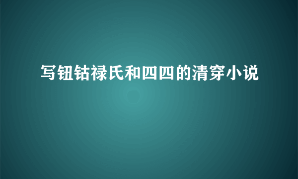 写钮钴禄氏和四四的清穿小说