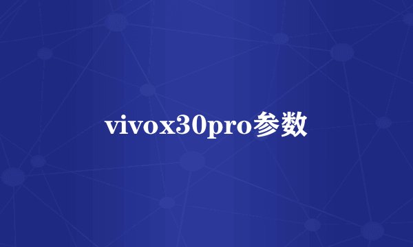 vivox30pro参数