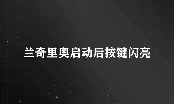 兰奇里奥启动后按键闪亮