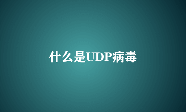 什么是UDP病毒