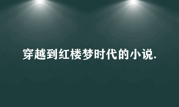 穿越到红楼梦时代的小说.