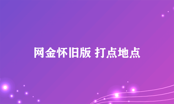 网金怀旧版 打点地点