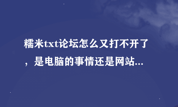 糯米txt论坛怎么又打不开了，是电脑的事情还是网站的事情？