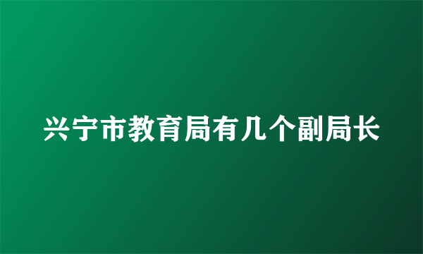 兴宁市教育局有几个副局长