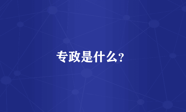 专政是什么？