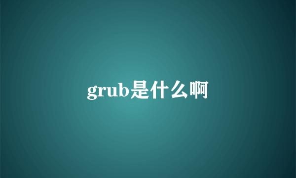 grub是什么啊