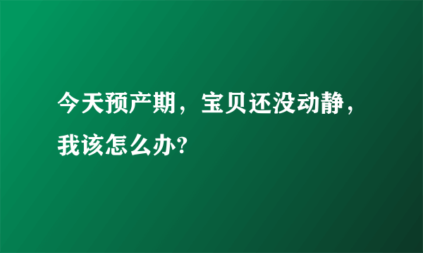 今天预产期，宝贝还没动静，我该怎么办?