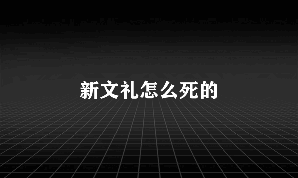 新文礼怎么死的