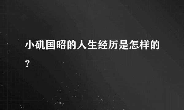 小矶国昭的人生经历是怎样的？