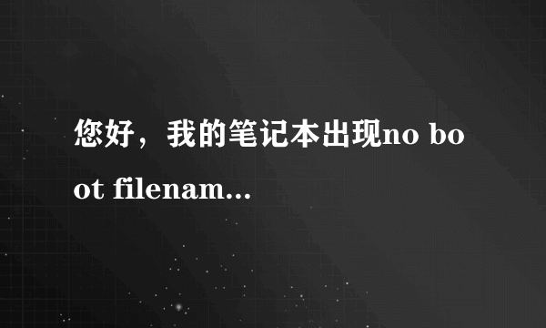 您好，我的笔记本出现no boot filename received，怎么解决啊