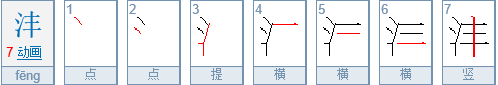 三点水加个丰字怎么念