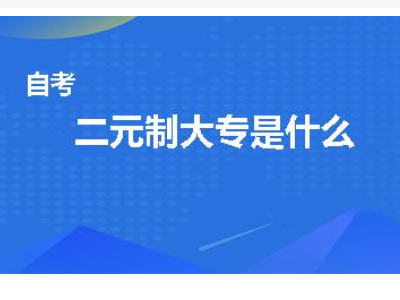 二元制大专是什么意思？