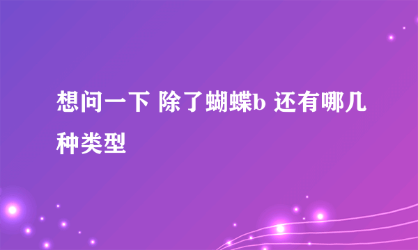 想问一下 除了蝴蝶b 还有哪几种类型