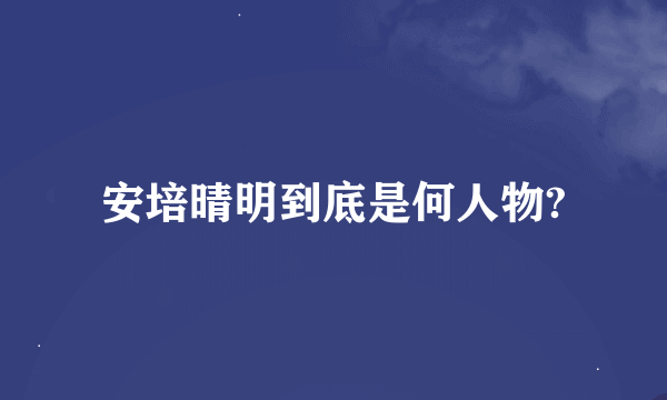 安培晴明到底是何人物?