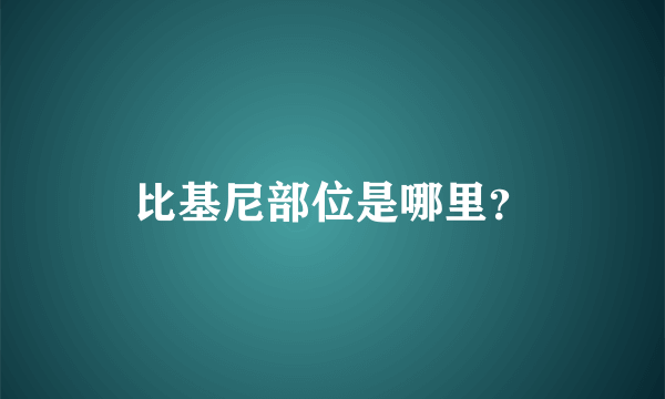 比基尼部位是哪里？