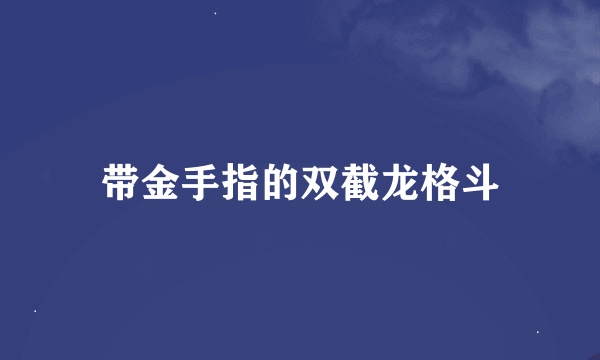 带金手指的双截龙格斗