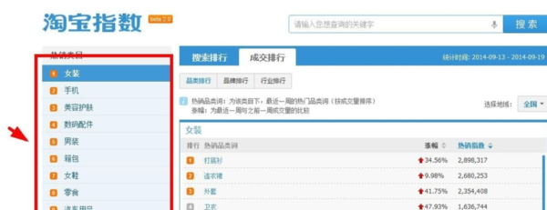 怎么查看淘宝全部商品销量排行
