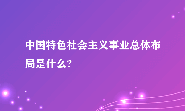 中国特色社会主义事业总体布局是什么?