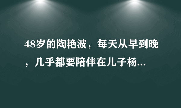 48岁的陶艳波，每天从早到晚，几乎都要陪伴在儿子杨乃彬身边，和儿子一起学习，做儿子的老师、陪读。在