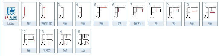 膘是什么意思?