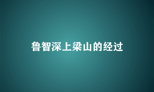 鲁智深上梁山的经过