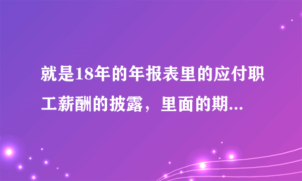 就是18年的年报表里的应付职工薪酬的披露，里面的期末账面余额和年初账面余额怎么填写呀?