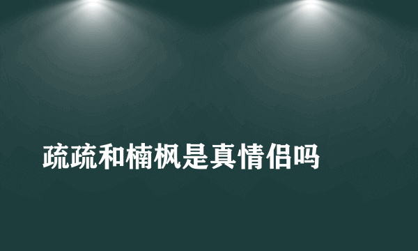 
疏疏和楠枫是真情侣吗
