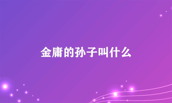 金庸的孙子叫什么