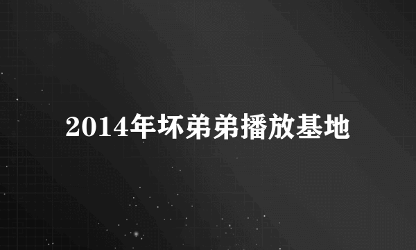 2014年坏弟弟播放基地