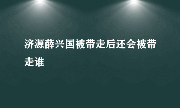 济源薛兴国被带走后还会被带走谁