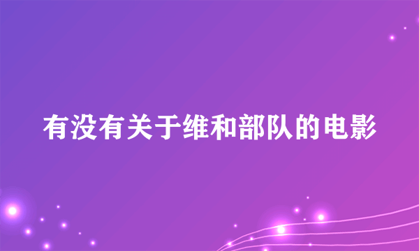 有没有关于维和部队的电影