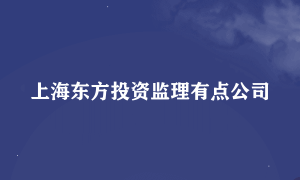 上海东方投资监理有点公司