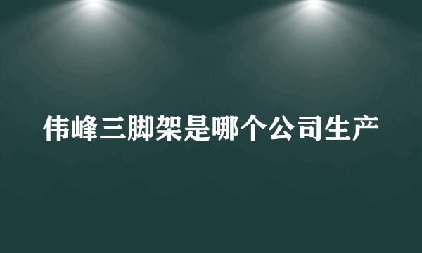 伟峰三脚架是哪个公司生产