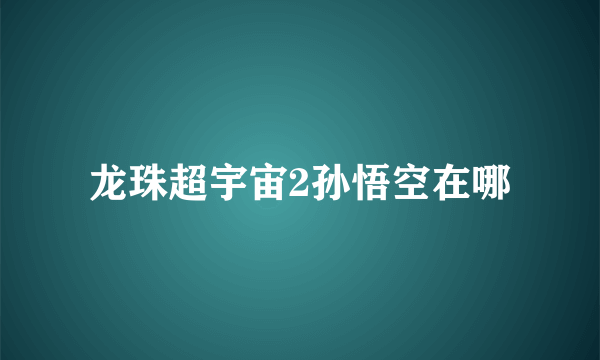 龙珠超宇宙2孙悟空在哪