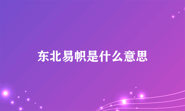 东北易帜是什么意思