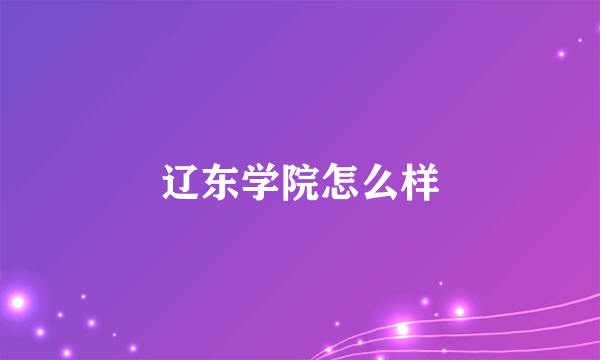 辽东学院怎么样