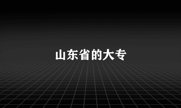 山东省的大专