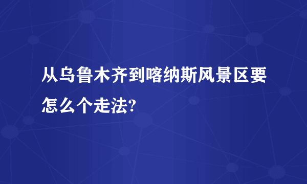 从乌鲁木齐到喀纳斯风景区要怎么个走法?